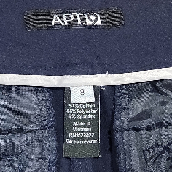 Apt.9 Womens Navy Mid-Rise Ankle Trousers Size 8 - Picture 8 of 9